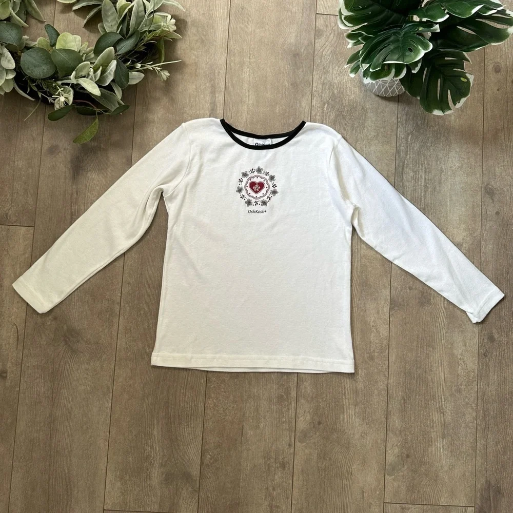 Vintage 90s/Y2K NEW OshKosh B'gosh Girl’s Graphic Long Sleeve Shirt